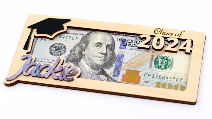 Personalized Wooden Graduation Money Holder