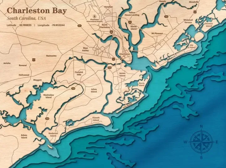 Charleston Bay Layered Map