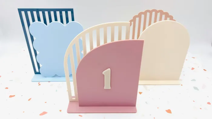 Double Layered Acrylic Wedding Table Numbers